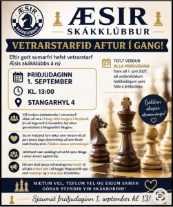 ÆSIR - SKÁKKLÚBBUR FEB - 60 ára og eldri @ ÁSGARÐUR | Reykjavík | Ísland