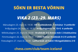 Leifturskák að hætti Víkingaklúbbsins 2+0 @ chess.com