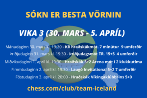 Hraðskákmót Víkingaklúbbsins (5+0) @ chess.com
