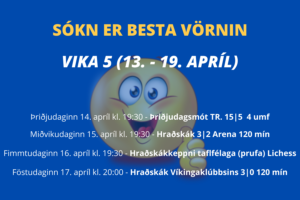 Hraðskákmót Víkingaklúbbsins 3+0 Arena @ Chess.com