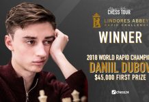 Dubov vann Lindores Abbey atskákmótið