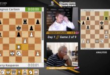 Carlsen og Dominguez efstir – Kasparov gerði jafntefli við Magnús