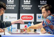 Firouzja efstur eftir sigur á Aronian í bráðabana