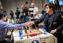 Magnus Carlsen og Hikaru Nakamura mættust í úrslitum Speed Chess Championship