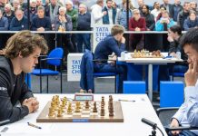 Caruana í hóp efstu manna í Wijk aan Zee – Carlsen og Ding gerðu jafntefli
