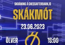 Skákmót á Ölveri hefst kl. 18 – enn opið fyrir skráningu!