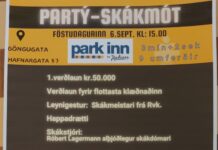 Partý-skákmót kl. 15 á Park Inn Radisson í Keflavík