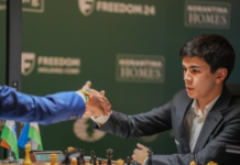 Caruana og Sindarov unnu aftur! – Loks sigurskákir í kvennaflokki!