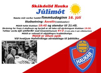 Júlímót Hauka hefst kl. 19:45