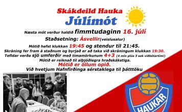Júlímót Hauka verður á fimmtudaginn
