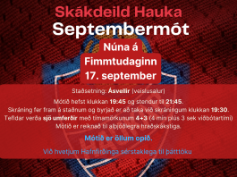 Septembermót Hauka núna á fimmtudaginn!